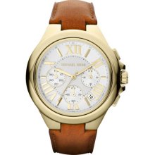 Michael Kors Camille Chocolate Leather Chronograph Women's Watch MK2266