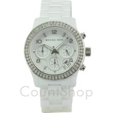 Michael Kors Ceramic Glitz Mk5188 White Chrono |