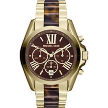 Michael Kors Goldtone/Tortoise Bradshaw Watch Women's