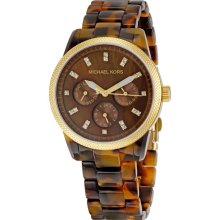 Michael Kors Jet Set Tortoise Shell Ladies Watch MK5038