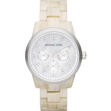 Michael Kors Ritz White Horn Acetate Chronograph Ladies Watch MK5625