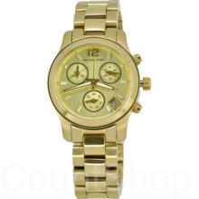 Michael Kors Runway Mini Mk5384 | Chronograph | Gold Dial | Date | 100m |