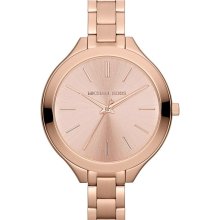 Michael Kors 'Slim Runway' Thin Bracelet Watch, 42mm Rose Gold