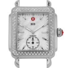 MICHELE 'Deco 16 Diamond' Watch Case Silver