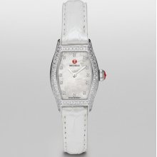 MICHELE Urban Coquette Pav Diamond, Diamond Dial Silver Alligator