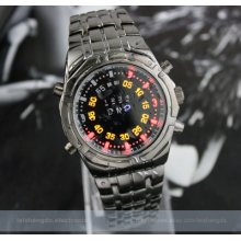 Military Waterproof Color Blue Led Lights Navy Army Mensstainless Sports Watches