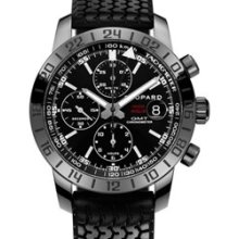 Mille Miglia GMT Chrono (SS-DLC / Black / Rubber Strap)