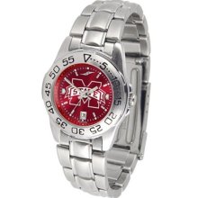 Mississippi State Bulldogs Ladies Stainless Steel Dress Watch