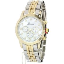 Mk Chrono Style Geneva Crystal Fashion Bracelet Watch