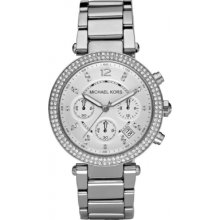 MK5353 Michael Kors Ladies Silver Tone Chronograph Watch