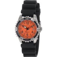 Momentum Black Hyper Band 1M-DV01O1B Women's 1M-DV01O1B M1 Orange Dial Black Rubber Dive Watch