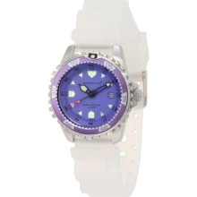 Momentum Transparent Hyper Band 1M-DV01P1T Women's 1M-DV01P1T M1 Purple Dial Transparent Silicone Rubber Watch