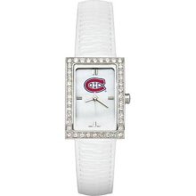 Montreal Canadiens Allure Ladies Watch With White Leader Strap