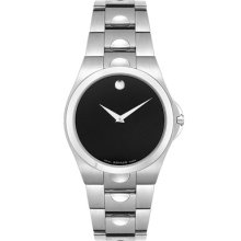 Movado Watches Men's Luno Stainless Steel Stainless Steel Black Dial 0