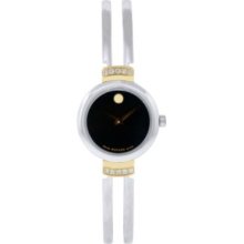 Movado Women's Harmony Swiss Quartz Crystal Accent Silver-tone Stainless Steel Bracelet Watch