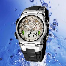 Multi Function Silicon Casual Sport Style Mens Boys Fashion Dual Time Wristwach