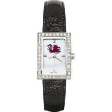 NCAA - South Carolina Gamecocks Ladies Allure Watch Black Leather