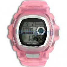 New Style Clear Pink Digital Sports Watch