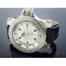 New Techno Master 50Mm Round 0.15CT Diamond Watch Silver face