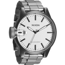 Nixon Chronicle SS Sand Steel / White Watch - Silver regular