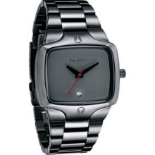 Nixon Mens Player Gunmetal Stainless Steel W/real Diamond A140 131