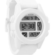 Nixon Men's The Unit Watch, Silicone Band, White