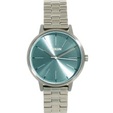 Nixon Silver Bracelet Watch with Mint Tea Face Silver