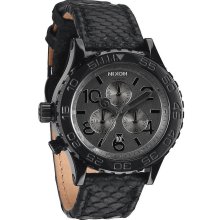 Nixon The 42-40 Chrono Watch in Black Snake