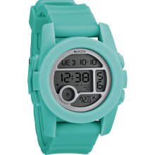 Nixon 'The Unit 40' Round Digital Watch Light Blue