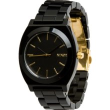 Nixon Time Teller Acetate Watch - Women's All Black/Gold, One Size