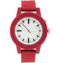 Nixon Watches Women's The Gogo White Dial Red Textured Polyurethane Re