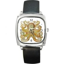 Octopus Art Unisex Square Wrist Watch NEW