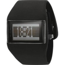 ODM Unisex Mysterious V DD99B-1 Black Rubber Quartz Watch with Grey