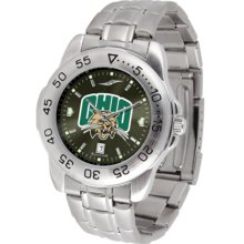 Ohio Bobcats Sport Steel Band Ano-Chrome Men's Watch