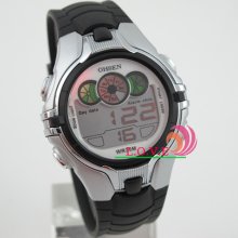 Ohsen Backlight Stopwatch Timing Quartz Neutral Digital Waterproof Sport Watch