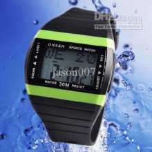 Ohsen Big Square Led Mens Sport Digital Watch Men Dive Waterproof Ch