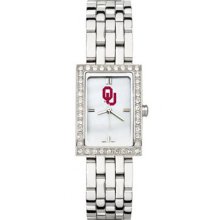 Oklahoma Sooners Ladies Allure Watch Stainless Bracelet LogoArt