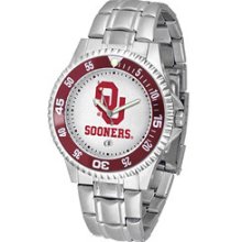 Oklahoma Sooners Men's Competitor Watch With Stainless Steel Band