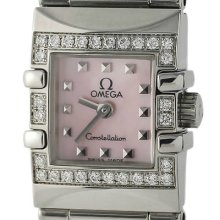 Omega Constellation 1537.73.00 Stainless Steel Diamond Pink Pearl Ladies Watch