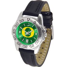 Oregon Ducks Sport Leather Band AnoChrome-Ladies Watch