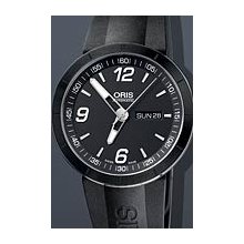 Oris TT1 Day Date 43mm Watch - Black Dial, Black Rubber Strap 73576514174RS Sale Authentic Ceramic