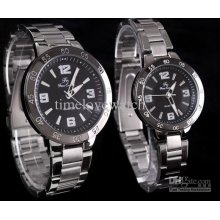 Packed Lots 4pairs Luxury Couple Stainless Quartz Dress Lover Watche