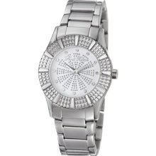 Paris Hilton Heiress Womens White Dial Stainless Steel Crystal Wa ...