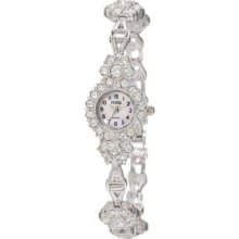 Pedre 4620Sx Women'S 4620Sx Silver-Tone Crystal Bracelet Watch