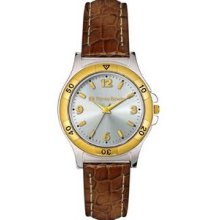 Pedre Tristan Men`s Two-tone Watch W/ Brown Leather Strap