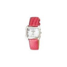 Pedre Women's 7750SX Silver-Tone with Glossy Pink Leather Strap