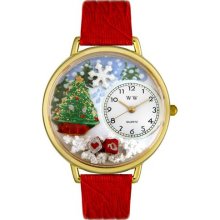 Personalized Christmas Tree Unisex Watch - Black Padded