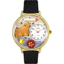 Personalized Cocker Spaniel Unisex Watch - Gold