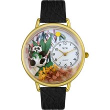 Personalized Panda Bear Unisex Watch - Black Padded