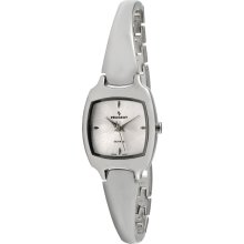 Peugeot Women's Silvertone Half Bangle Silver Dial Watch (Peugeot Silver-tone Half Bangle Pink Dial Watch)